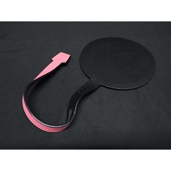 Loewe Rose Charm Leather Bag Key Holder Pink Black — view 2