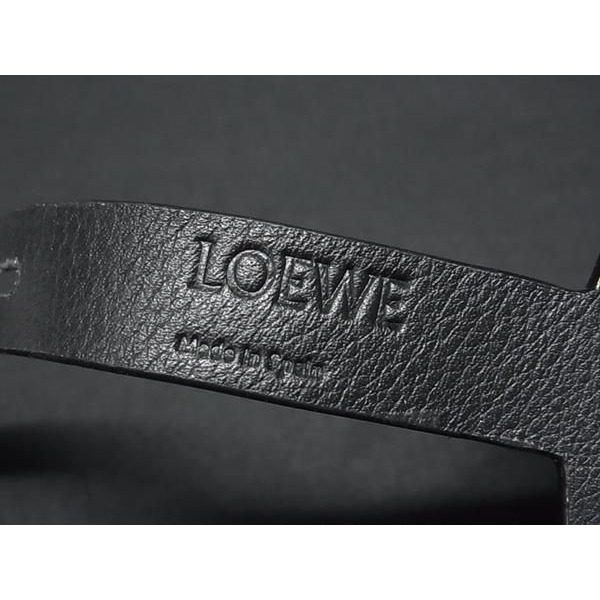 Loewe Rose Charm Leather Bag Key Holder Pink Black — view 3