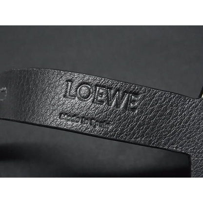 Loewe Rose Charm Leather Bag Key Holder Pink Black — view 3