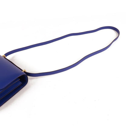 Hermes Constance 3 Mini 18 Blue Electric Gold Tadelakt Shoulder Bag — view 4