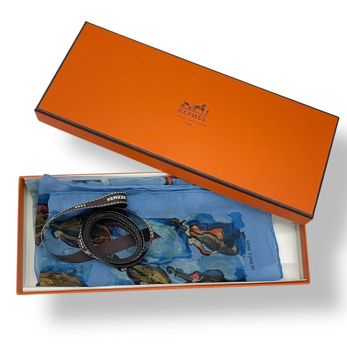 Hermes Silk Scarf Concerto Blue — view 2