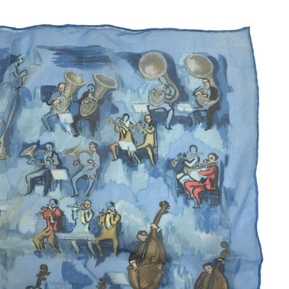 Hermes Silk Scarf Concerto Blue — view 4