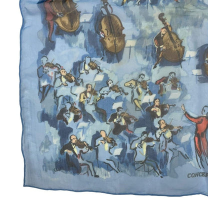 Hermes Silk Scarf Concerto Blue — view 5