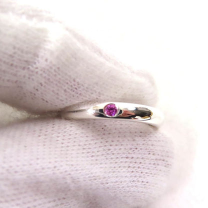 Tiffany & Co Elsa Peretti Stacking Band Ring Ag925 Pink Sapphire