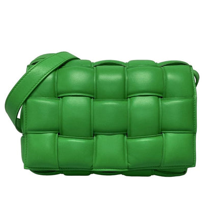 Bottega Veneta Shoulder Bag Padded Cassette Green Lambskin
