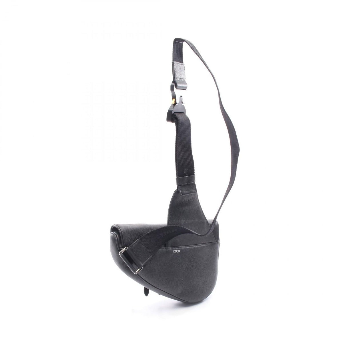 Dior Waist Bag Erl Saddle Black Leather — view 2