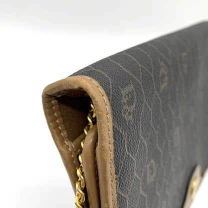 Dior Christian Dior Honeycomb Chain Shoulder Bag Brown Pvc/leather Women