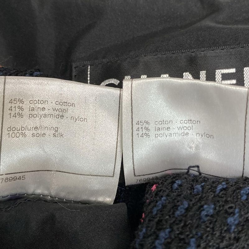 Chanel Skirt Suit Women's P29905/p29915 Black×navy×multi Seventh Sleeve/tweed/co