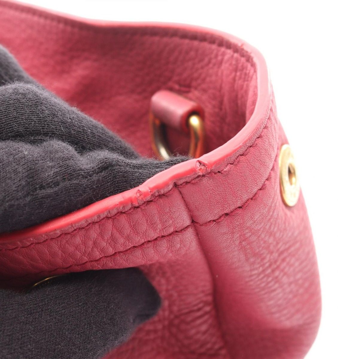 Prada Handbag Vitello Daino 2-Way Pink Leather Shoulder — view 6