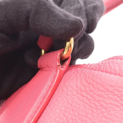 Prada Handbag Vitello Daino 2-Way Pink Leather Shoulder — view 9