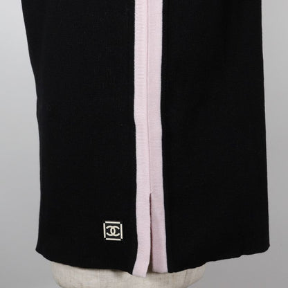 Chanel Sport Line Summer Knit P21361v01278 Cotton Black/pink 03P Ladies Short