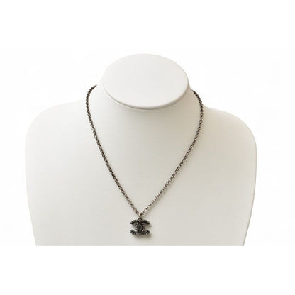 Chanel Coco CC Rhinestone Antique Silver 17 — view 4
