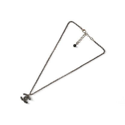 Chanel Coco CC Rhinestone Antique Silver 17 — view 5