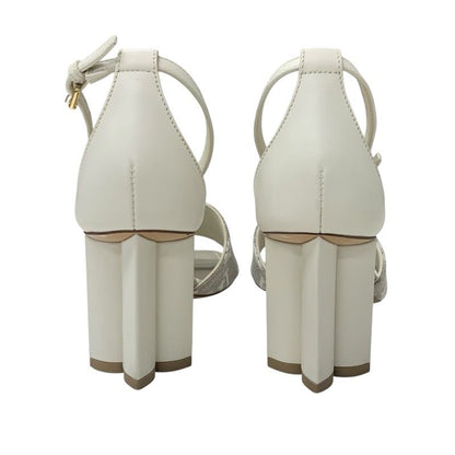 Louis Vuitton Silhouette Line Monogram Sandals Shoes Canvas Leather Light Gray