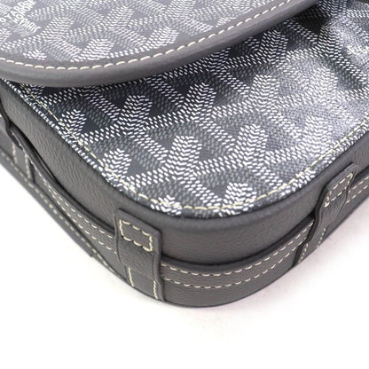 Goyard Ap111696 Belvedere PM Logo Hardware Allover Flap Shoulder Bag Grayish