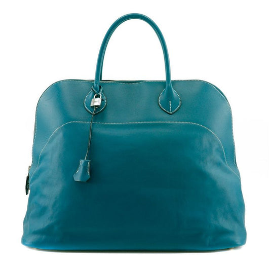 Hermes Bolide Relax 45 Sikkim Turquoise/silver Hardware □Q Unisex Boston Bag
