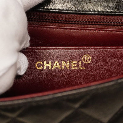 Chanel Handbag Matelasse Parent And Child Bagslam Skin Black Gold Hardware Women