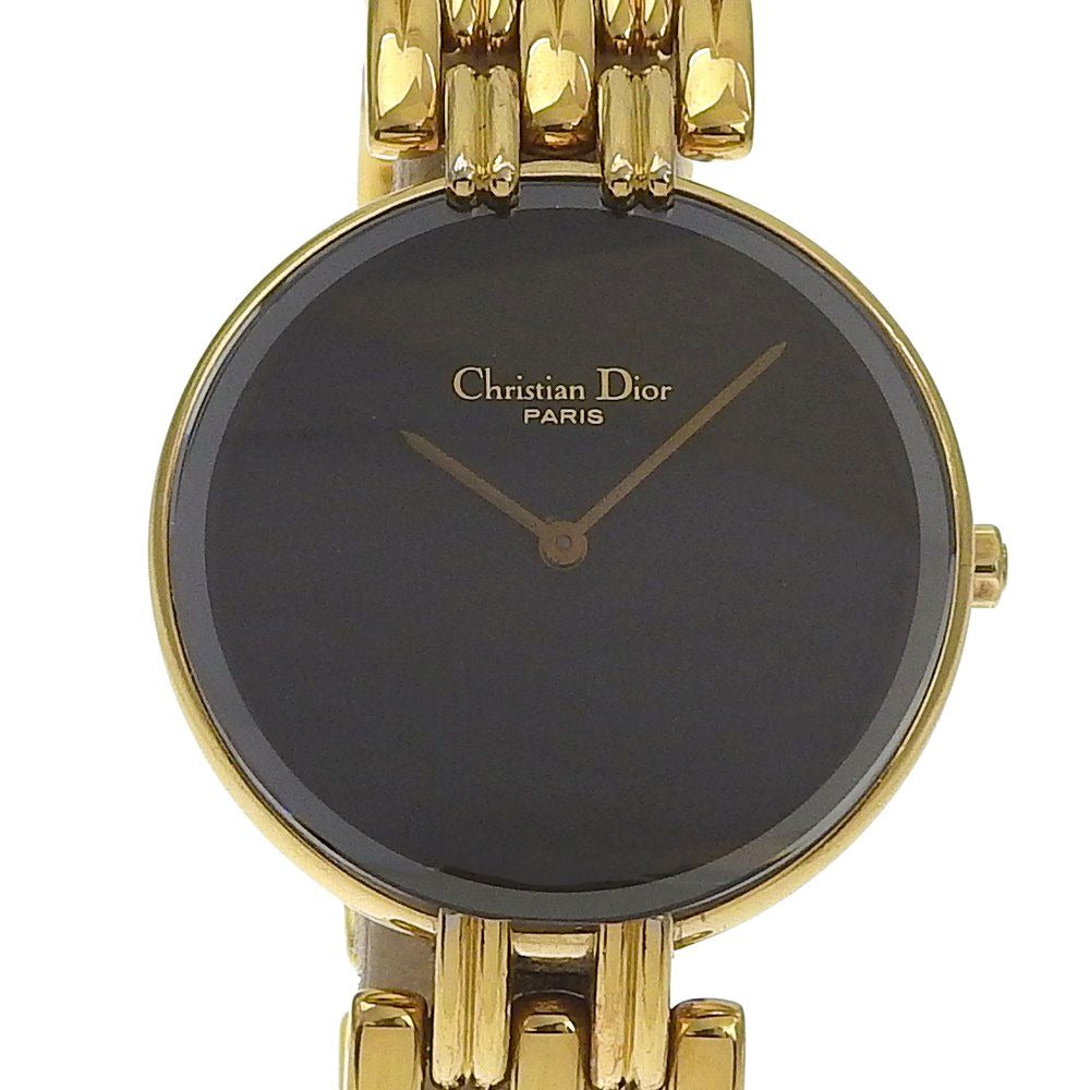 Dior Bakira 46 Gold Plated Quartz Analog Display Black Dial