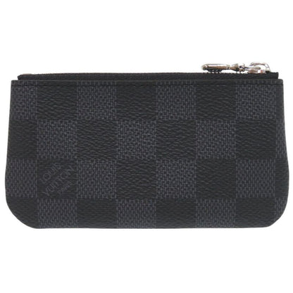 Louis Vuitton Pochette Cles Damier Graphite N60155 Coin Case Wallet LV 1493