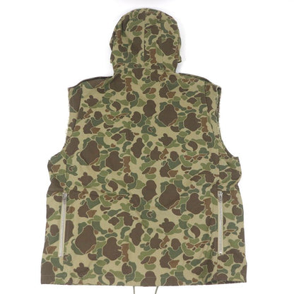Celine 22SS 2w565060o 100% Cotton Camouflage Hooded Military Vest Khaki 50 Made