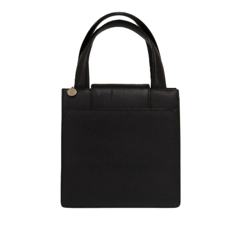 Bulgari 2way Leather Black 0428 Black Handbag Bvlgari