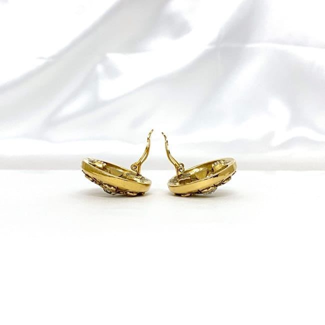 Chanel Earrings Gold Coco Mark GP