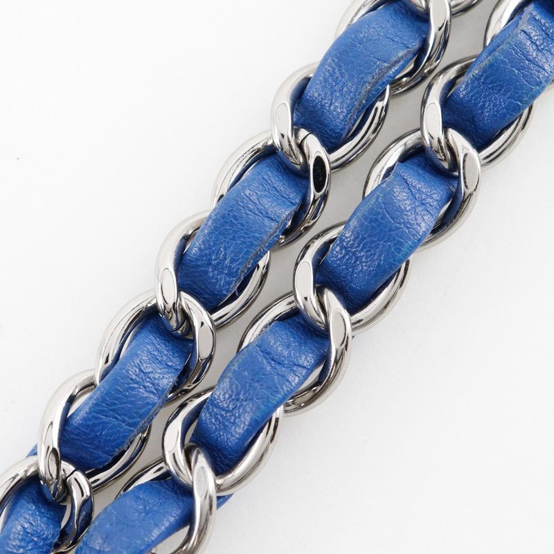 Chanel Chain Shoulder Matelasse A35200 Lambskin Blue Ladies Shoulder Bag