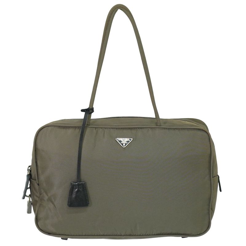 Authentic Prada Nylon Tote Handbag Gray Bag Pre-owned [follow-up Discount