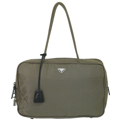 Authentic Prada Nylon Tote Handbag Gray Bag Pre-owned [follow-up Discount