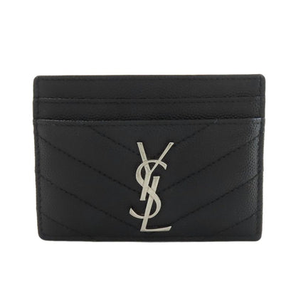 Saint Laurent V-stitch Logo Card Case Calf Women
