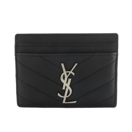 Saint Laurent V-stitch Logo Card Case Calf Women