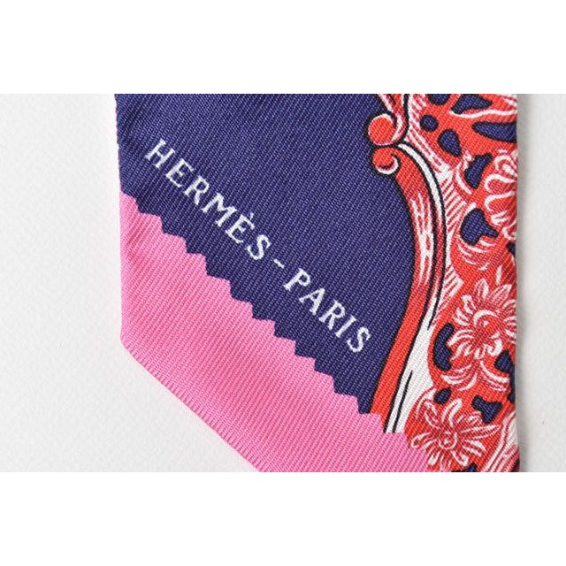 Hermes Twilly Scarf Royal Pink Multi — view 3