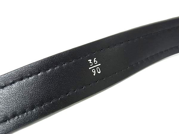 Prada 2sc106 Leather Silver Hardware Belt Size 36/90 Ladies Men's