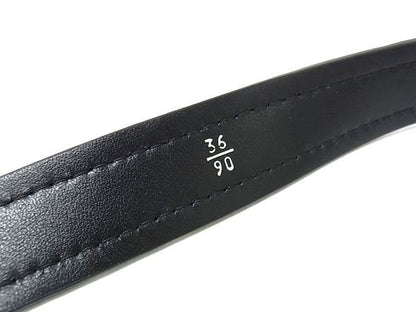 Prada 2sc106 Leather Silver Hardware Belt Size 36/90 Ladies Men's