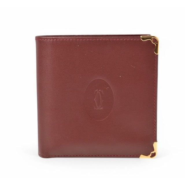 Cartier Fold Wallet Vintage Must de Cartier Bordeaux