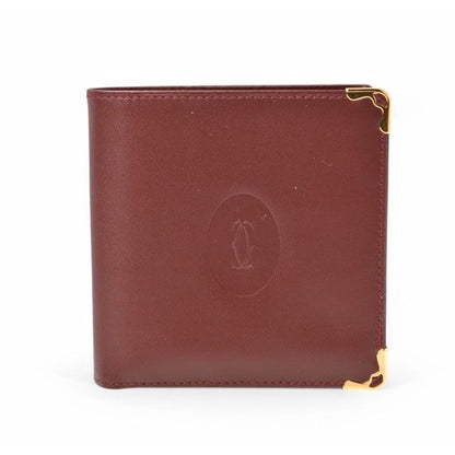 Cartier Fold Wallet Vintage Must de Cartier Bordeaux
