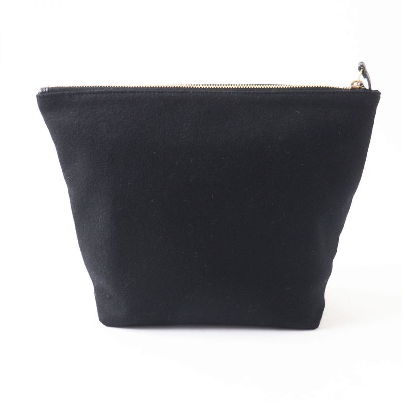 Saint Laurent Paris 7110435 Women's Wool And Leather Pouch