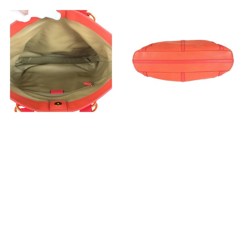 Bvlgari Chandra Pink Gold Hardware Leather Tote Handbag Women 505185