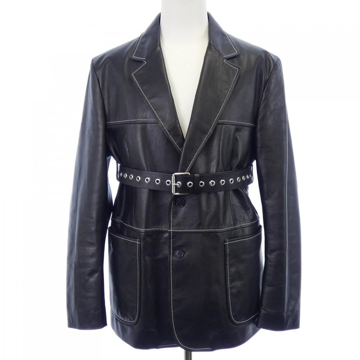 Versace Leather Jacket Black