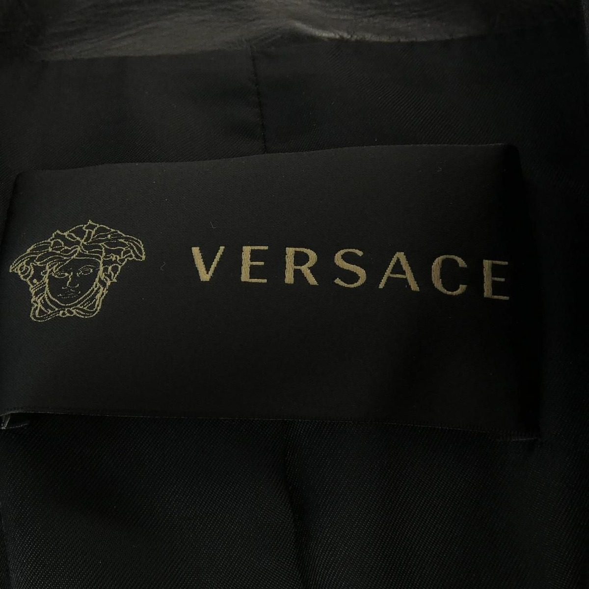 Versace Leather Jacket Black — view 4