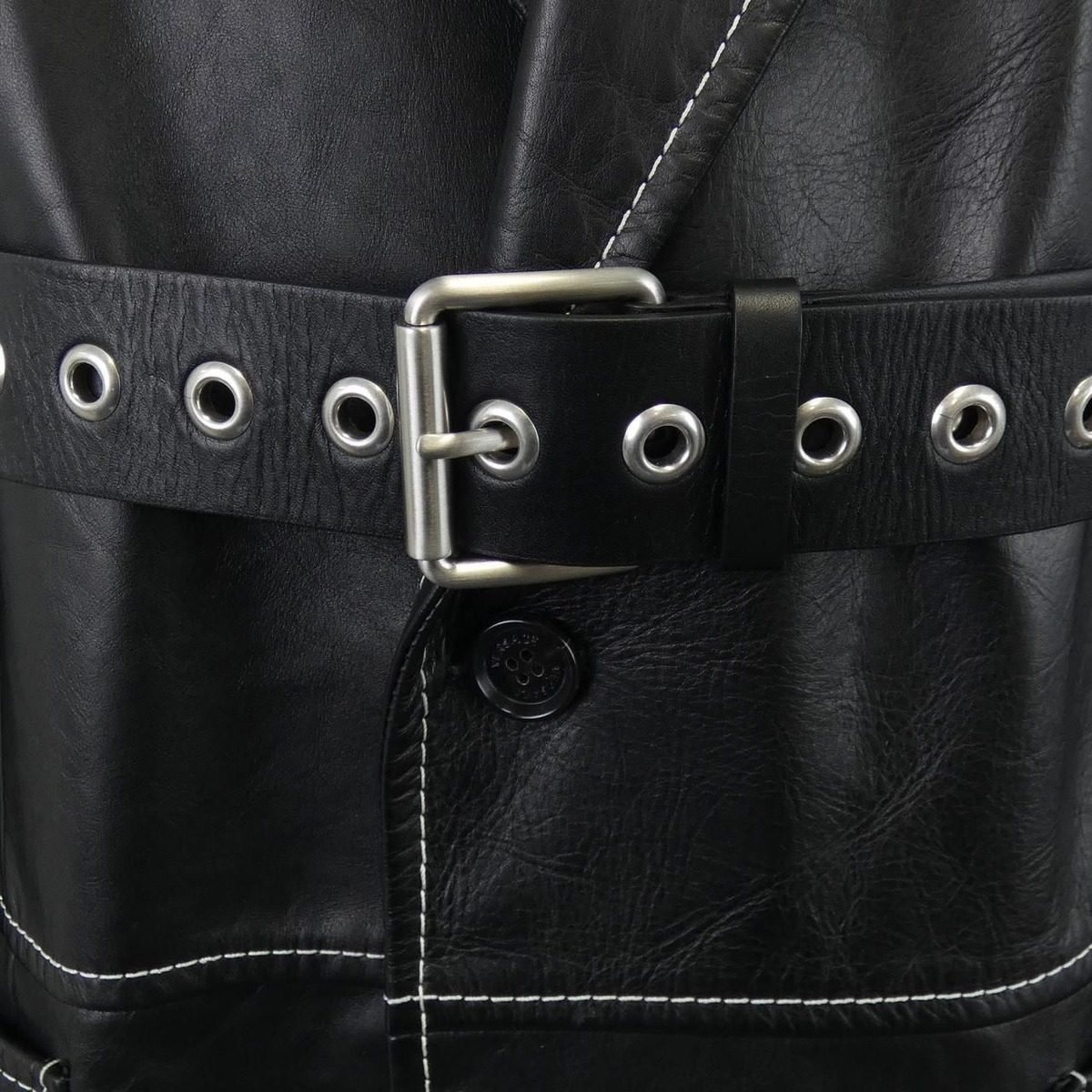 Versace Leather Jacket Black — view 7