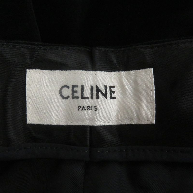 Celine 2p443226d Velour Bermuda Pants Shorts Half Pants Black 40 Made In Italy