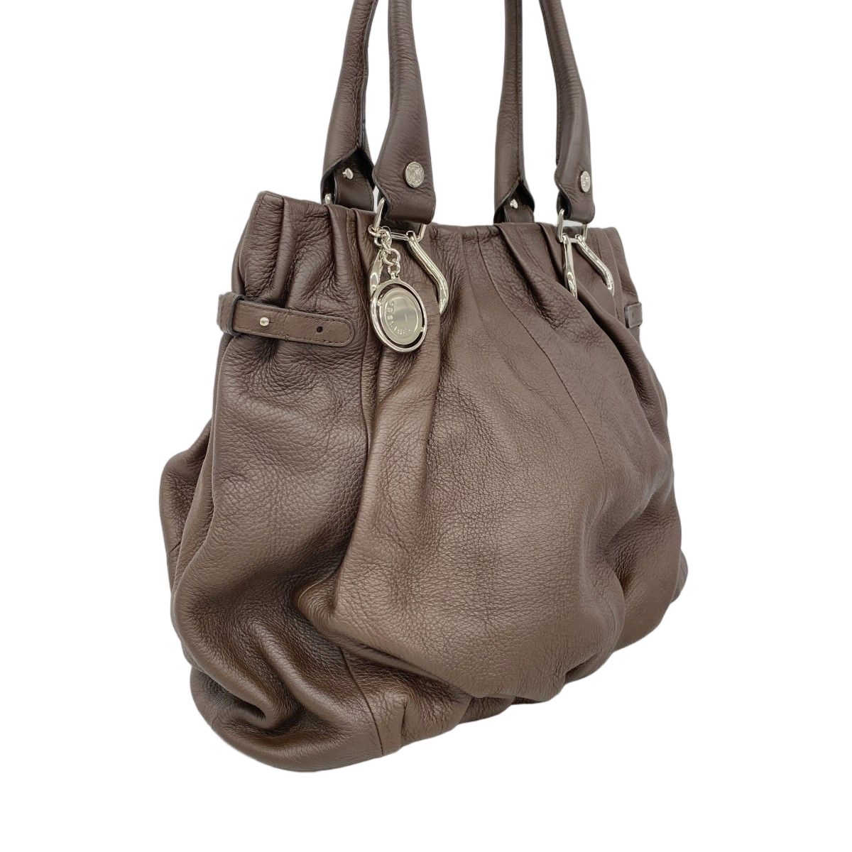 Celine Tote Pillow Leather Brown Silver — view 2