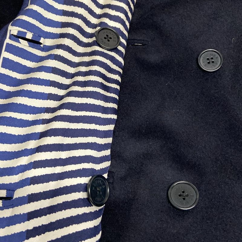 Hermes P Coat Size LA Men's - Dark Navy And Navy And White Margiela Period