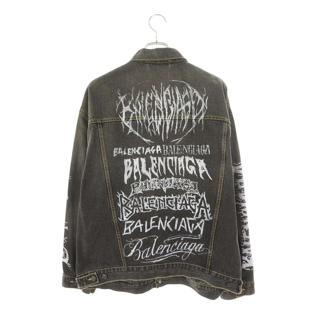 Balenciaga Metal Logo Large Fit Denim Jacket S — view 2