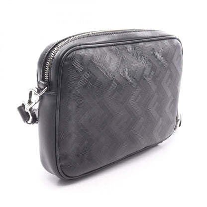Fendi Shoulder Bag Shadow Diagonal Duo Black Leather Case — view 2