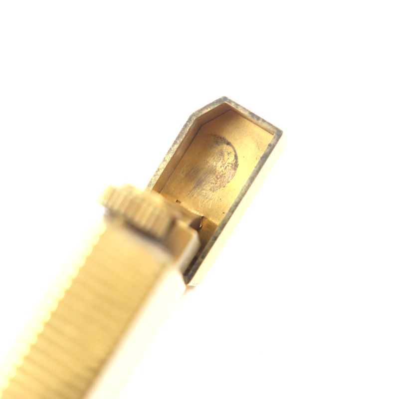  Cartier Pentagon Striped Pentagonal Roller Gas Lighter Gold