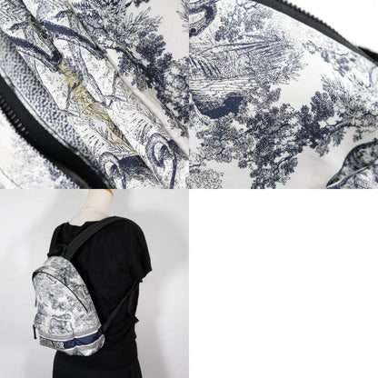 Dior Christian Dior Small Backpack Toile De Jouy M6108sntj Nylon Black/white