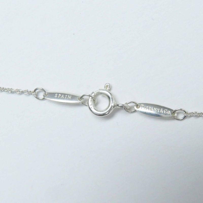 Tiffany & Co Colored Visor Yard Necklace Sv925 Aquamarine Silver