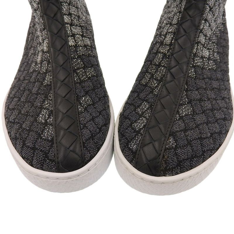 Unused Bottega Veneta Current Tag Intrecciato High Cut Short Boots 36 23cm